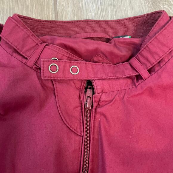 Vintage Members Only Burgundy Bomber Jacket Size 44 Hong Kong Nylon Lined - Picture 8 of 9